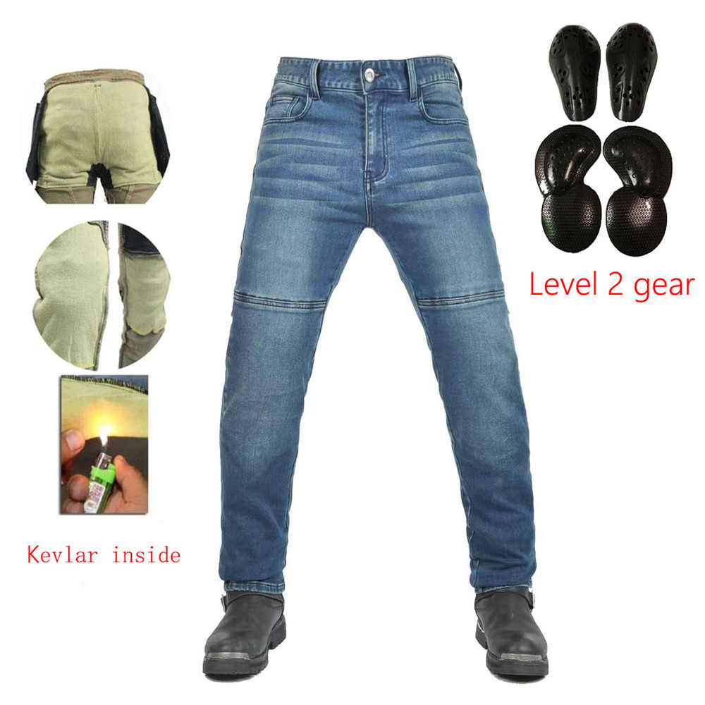 Men'S Shoes With Jeans - Motosiklet Sürme Kot Pantolonları Yumuşak elastik