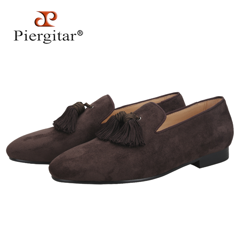 Men'S Shoes Dressy Casual - Piergitar Renkli Süet Belçika Loafer'lar El