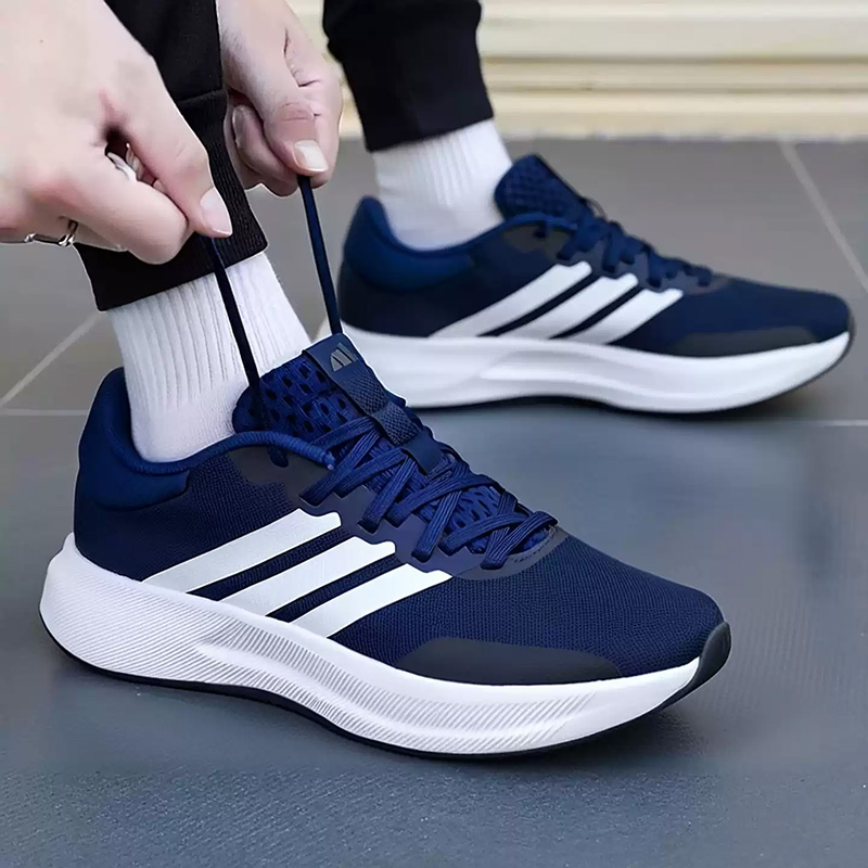 Men Shoes Jd - adidas Lacivert Üç Şeritli Nefes Alabilen
