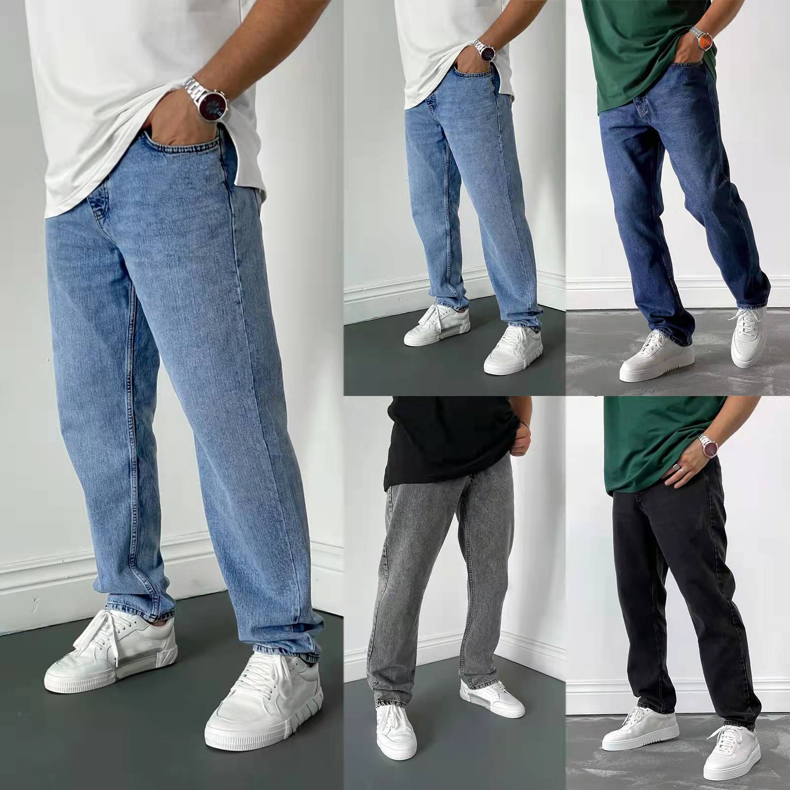 Men'S Shoes With Jeans - Avrupa, Amerika ve Güneydoğu Asya Stili