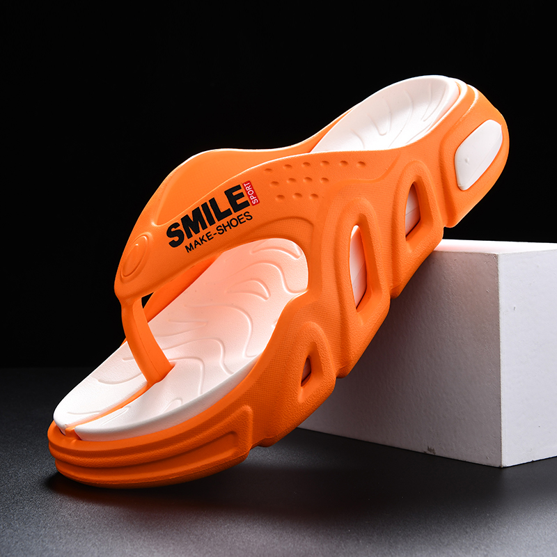 Men'S Shoes Daily Use - Yaz turuncu platform terlik erkekler rahat