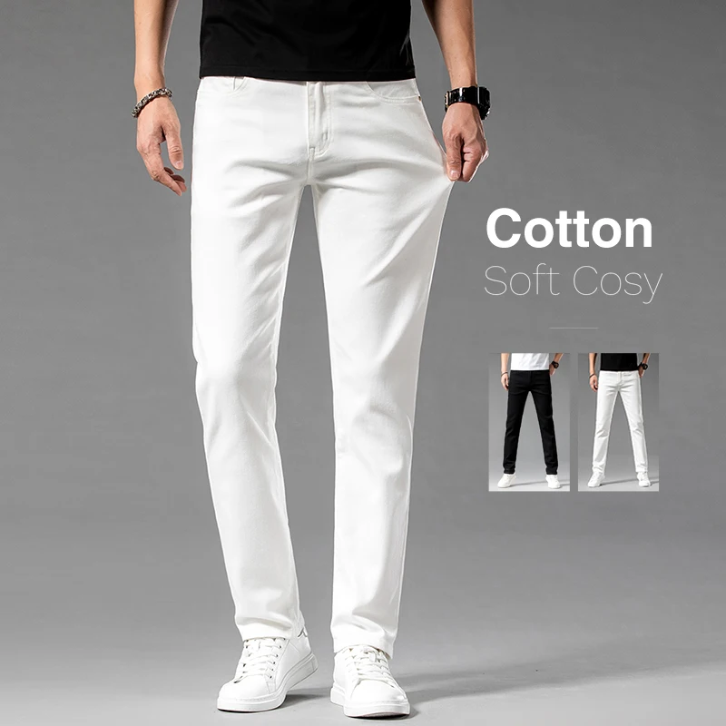 Men'S Shoes With Jeans - Beyaz yaz erkek ince kot klasik