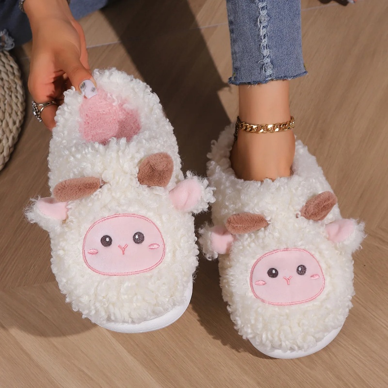 Men'S Shoes To Women'S - Kış güzel küçük koyun terlik kadın