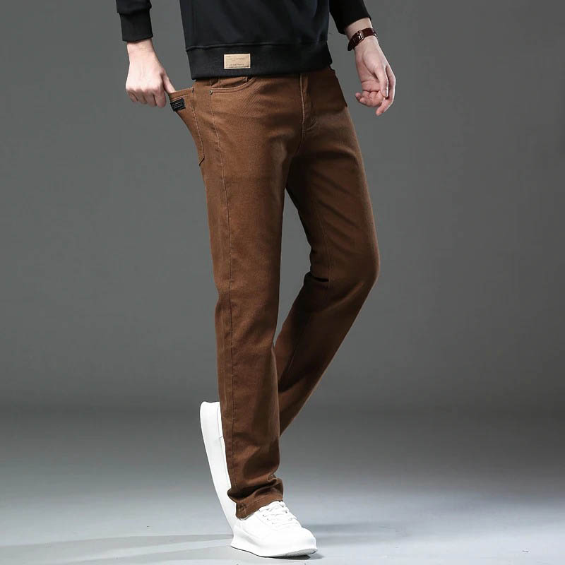 Moda Gevşek Düz Iş Rahat Streç - Men'S Shoes With Jeans incelemesi ve fiyatı